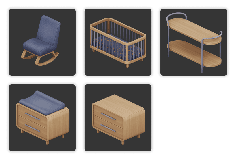 Галерея мода Мебель для детской Primrose Nursery Stuff #1